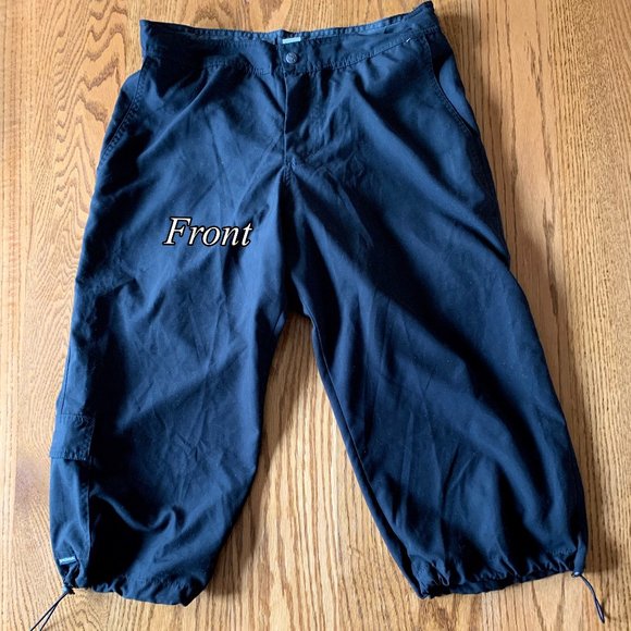 Prana Pants - "Prana" black biking capris, EUC, Large